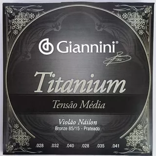 Cuerdas De Guitarra Giannini Titanium Genwtm Medium De Nailon
