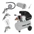 Compresor Aire Eléctrico 40lts-2hp +kit 5 Piezas Black&white Color Blanco Fase eléctrica Monofásica Frecuencia 50Hz