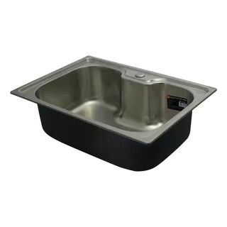 Lüsqtoff  Simple Bchl60-8 Bacha De Cocina Acero Inoxidable Color Gris Oscuro