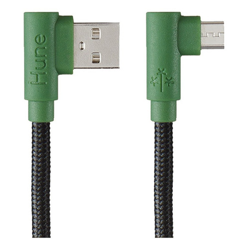 Cable Hune Hiedra Usb-a A Usb-c Ecológico Color Bosque Color Verde oscuro