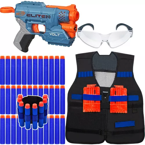 Big Kit Criança 2 Armas Nerf + Colete + Acessórios +30 Balas