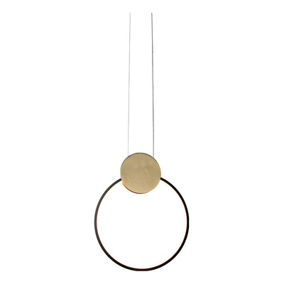 Colgante Aro Led L5118 18w 30cm Dorado Alta Potencia Mks 