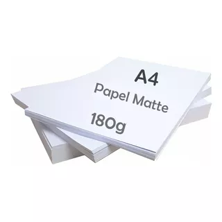 100 Folhas Papel Fotográfico A4 Matte Premium Fosco 180g 