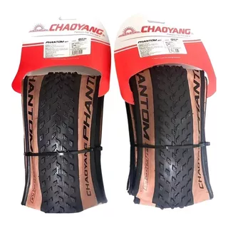 Par De Pneu Mtb Chaoyang Phantom Wet Aro 29x2.20 Fx Creme Cor Preto