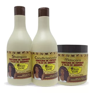 Kit Afro Hair Para Crespos E Cachos - 3x500ml Maycrene