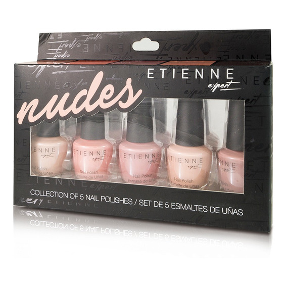 Etienne expert set de 5 esmaltes de uñas nude