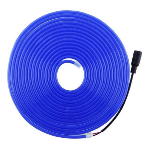 Kit Luz Neon Led Flexible 5m Exterior Fuente Color Manguera Color De La Luz Azul