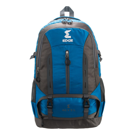 Mochila camping/trekking/viaje Edge Camping 15845 color celeste diseño color 45L