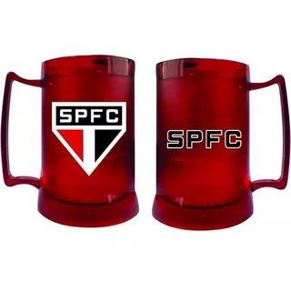 Caneca Gel 400ml Escudo Time São Paulo Vernelha 