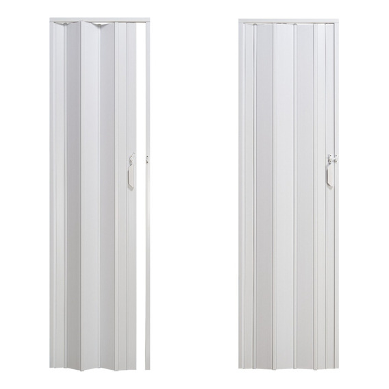 Puerta Pvc Corrediza Plegable Acordeon 210 X 90 Cm Color Blanco