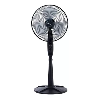 Ventilador 16'' Midea 3en1 De Piso, Mesa Y Pared / Timer 2h Cantidad De Aspas 3 Color De La Estructura Negro Color De Las Aspas Gris Diámetro 16   Frecuencia 60hz Material De Las Aspas Plástico 110v