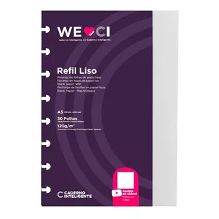 Caderno Inteligente Refil A5 Liso 120g