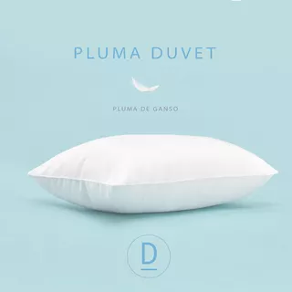 Almohada Duvet Pluma De Ganso 50x90 100% Algodón