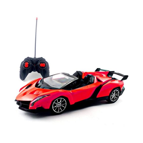 Carrito de coche Lamborghini Ferrari con control remoto USB, color rojo