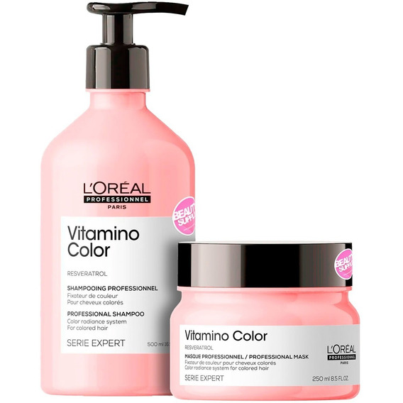 Shampoo Vitamino Color Loreal 500ml Y Mascara 250ml