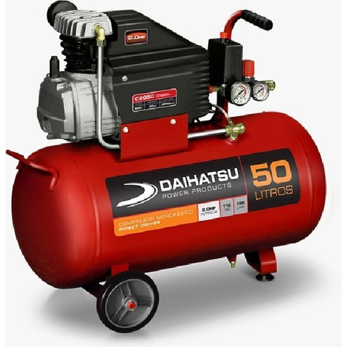 Compresor Daihatsu C2050 2hp 50litros Color Naranja Fase eléctrica Monofásica Frecuencia 220 220V