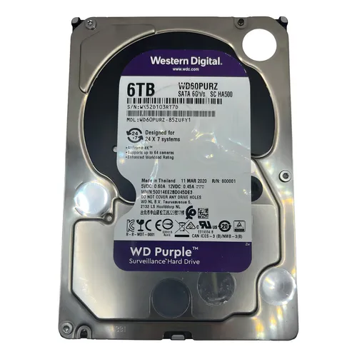 Disco rígido interno Western Digital WD Purple WD60PURZ 6TB Disco rígido interno Western Digital WD Purple WD60PURZ 6TB