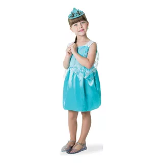 Fantasia Princesa Elsa Frozen Vestido Infantil Carnaval