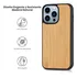 Carcasa Funda Bamboo Personalizable Grabada Para Iphone 13 Marrón Claro