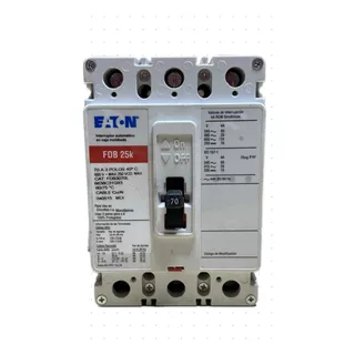 Interruptor Eaton Fdb3070l 3 Polos 70 Amp.