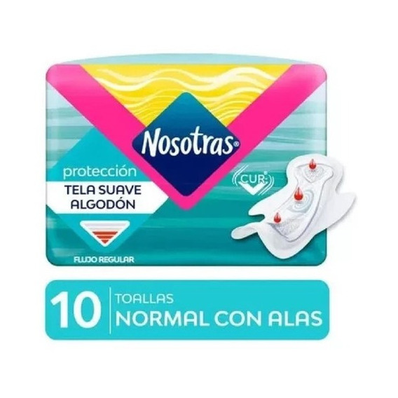 Toalla Higiénica Nosotras Normal Tela Suave Con Alas