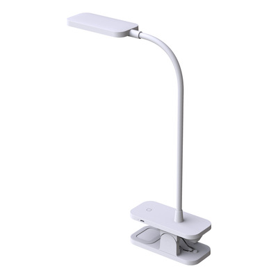 Lampara De Escritorio Led Maura Blanca Con Pinza Tl100b Mks