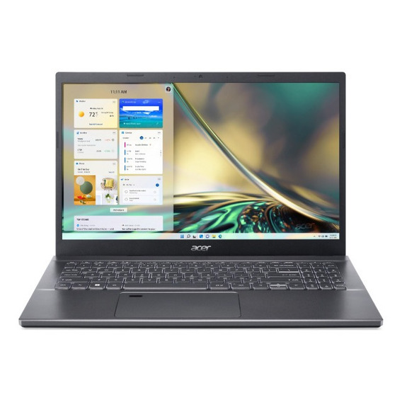 Notebook Acer Aspire 5 A515-57T steel gray táctil 15.6", Intel Core i7 1255U  16GB de RAM 512GB SSD, Intel Iris Xe Graphics G7 96EUs 1920x1080px Windows 11 Home