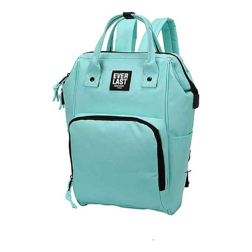 Mochila Urbana Everlast Boca Rigida 22154 Color Celeste Diseño Lisa