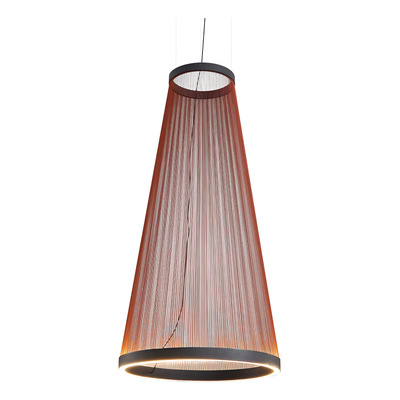 Colgante Hilo 6 Led Integrado 60w Diseño Terracota 55x110cm