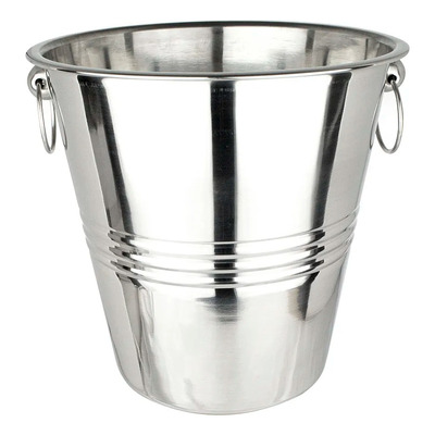 Balde De Gelo Inox Grande Alça De Argola 4l