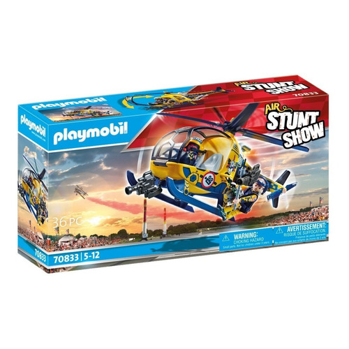 Juego Playmobil Air Stuntshow Helicóptero Rodaje De Película Cantidad de piezas 36