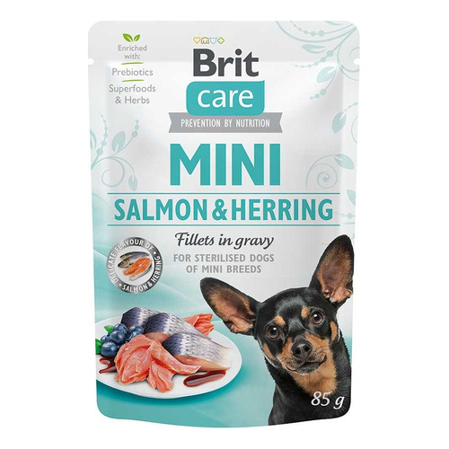 Brit Care Pouch Sterilised Dogs Mini Salmon/herring 85gr. Np