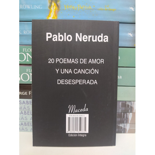 Libro 20 Poemas De Amor - Pablo Neruda - Gradifico