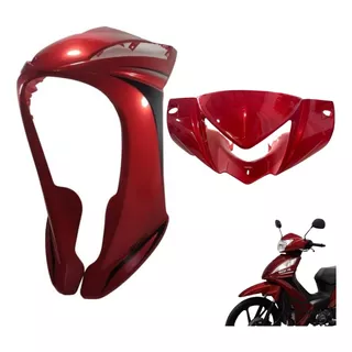 Carenagem Frontal + Do Farol Jet 50 Vermelho 2014 Em Diante