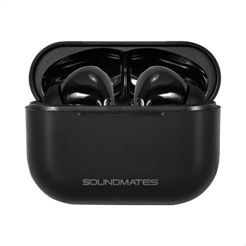Audífonos Soundmates Bluetooth Contra Salpicadura 5hr De Uso Color Negro