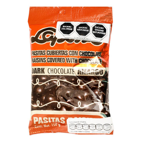 2 Pack Pasitas Cubiertas Con Chocolate Amargo Laposse 150