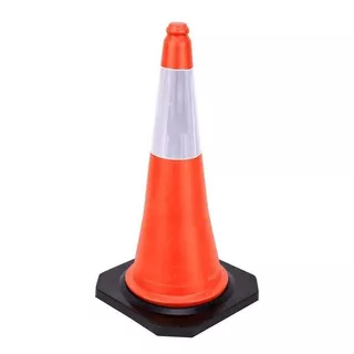 Cono Vial Naranja Semi Flexible 100cm Base Regida Pesada