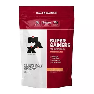 Suplemento Em  Pó Max Titanium  Super Gainers Carboidratos Sabor  Vitamina De Frutas Em Sachê De 3kg