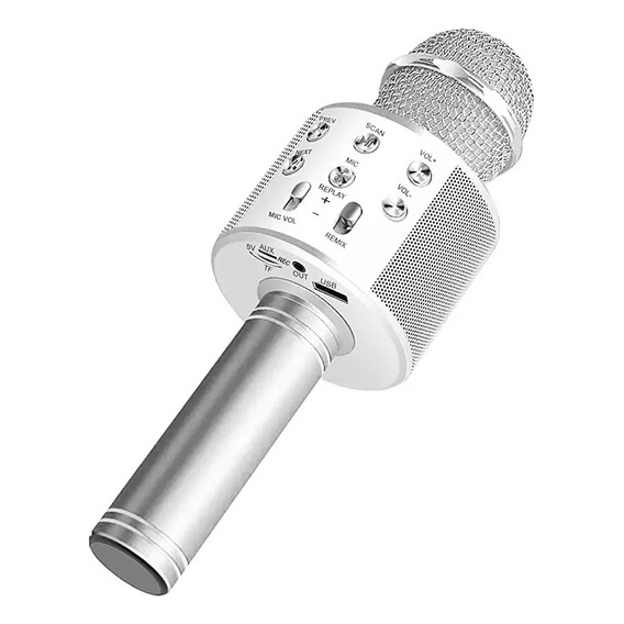 Microfono Inalambrico Bluetooth Para Karaoke Con Parlante ® Color Varios