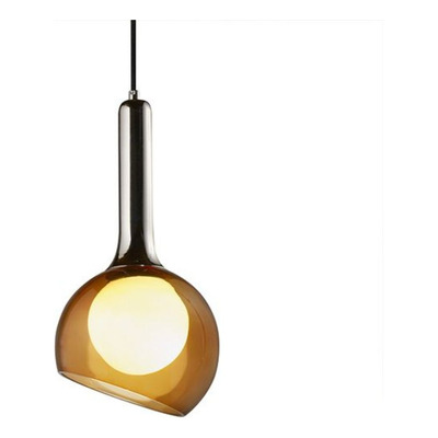 Colgante Mikro Led 5w 3000k Vidrio Naranja Calido