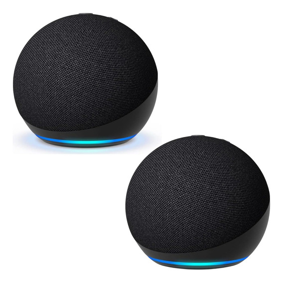 Parlante Amazon Echo Dot 5th Gen Con Alexa Negro Pack X2