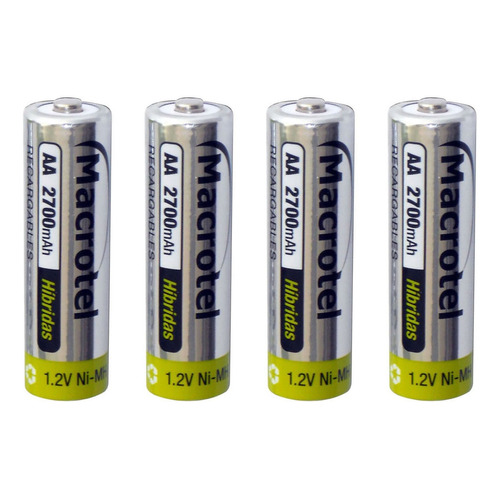 Pilas Recargable Aa De 2700mah Precargadas  