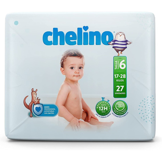Chelino love talle 6 pañales junior 27 unidades