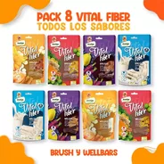 Pack 8 Snack Vital Fiber Barritas Y Cepillos Para Perro