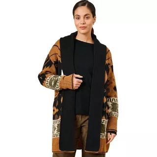 Saco Largo Mujer Tejido Jacquard Manga Maída Mauro Sergio