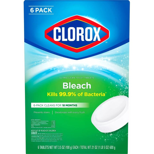 6 Tabletas Limpiadoras Para Inodoros Clorox Ultra Clean 