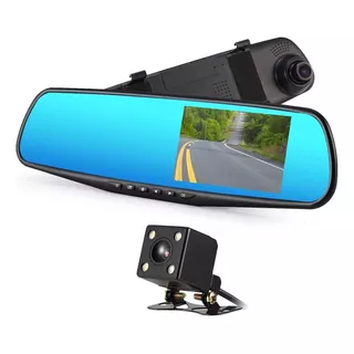 Camara Auto Trasera Y Delantera Grabacion Espejo Retrovisor