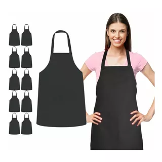 Mandil Para Chef Meseros Barbería Pintores Delantal Kit12 Pc