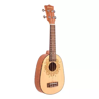 Bamboo U-21-honolulu Ukulele Soprano Sapele Con Funda Color Marrón