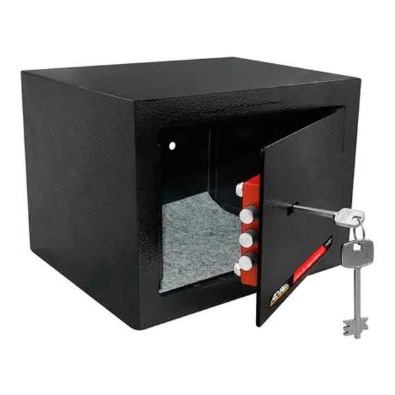 Caja Fuerte Con Llave 9 Pulgadas Adir 1600 Color Negro